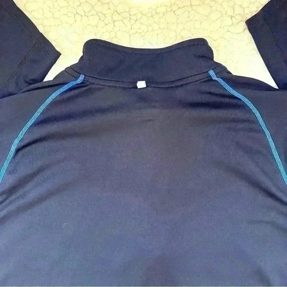 Nike Dri Fit Navy 3/4 Zip Crop Neck Pullover Running Sweatshirt Top Size XL - Picture 8 of 12